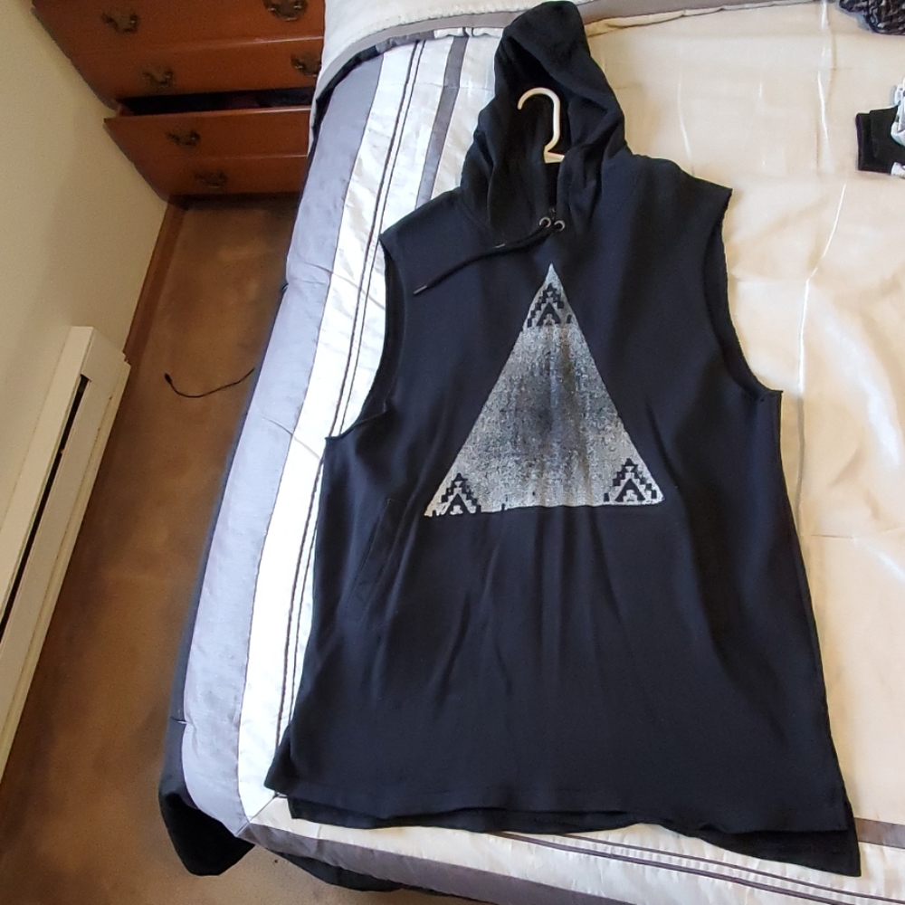 men's sleeveless basketball hoodie
